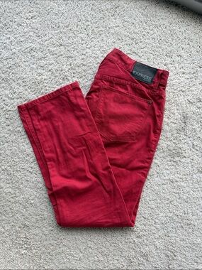 Express Deep Red Slim Jeans